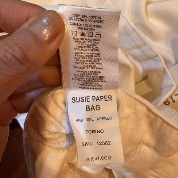 DL1961 Womens Susie Paper-bag High Rise Torino Tapered Sz 28 - Picture 9 of 13